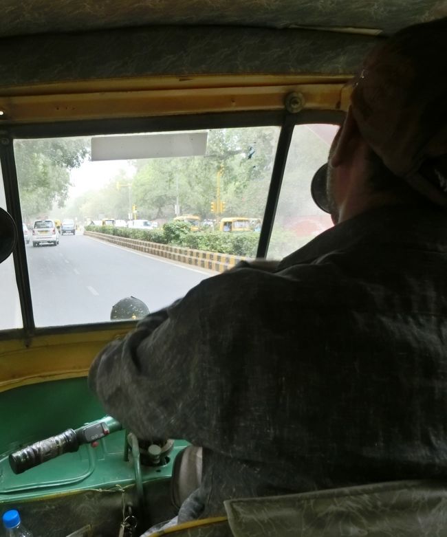 オートリキシャーに乗ってフマユーン廟へ。<br />50ルピーでした。