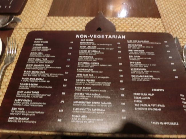 メニュー<br />ノンベジタリアンサイド