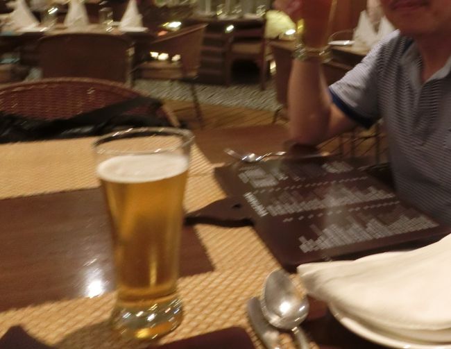 レストランは８割ほど席が埋まっています。<br />日本人は、デリー赴任中の６人組サラリーマンと、あとは旅行ガイドブックを持った女性２人連れが３組。ご夫婦（カップル）が２組。<br />あとは欧米の方々ばかりです。<br />インドの方は見当たりません。