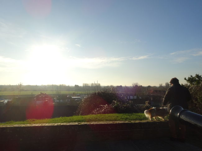 朝の散歩もなんだか様になってます(〃'▽'〃)