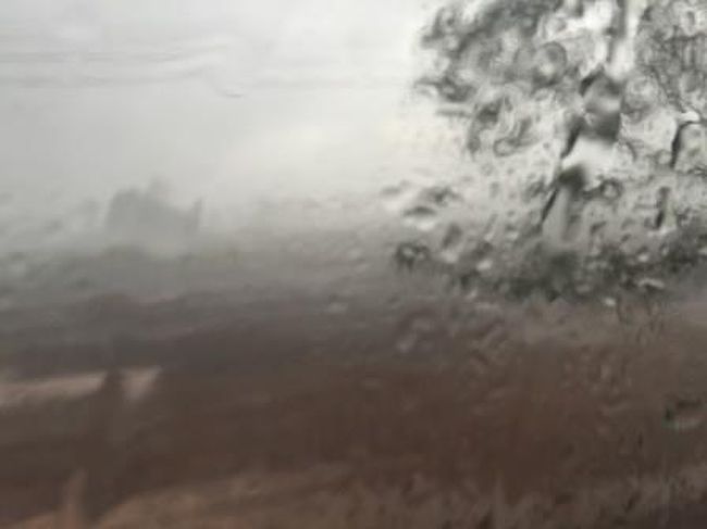 途中で、スコールに会ってしまい、視界がまったく見えなくなりました。<br />しかし、手馴れているバスは何事もないかのように先に進みます。