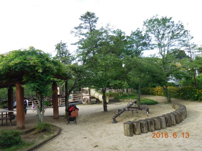 サッカーしたり、子供が遊べる公園もあり。<br />子供でにぎわっている一角があります。