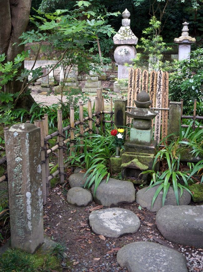 　近寄ってみましょう。<br />　３代将軍を約束された一幡は、母親である比企能員の娘若狭の局と共にこの比企邸で暮らしていましたが、北条氏の焼討に遭い討死します。<br />死体は見付りませんでした。<br />そこで、焼跡から見付かった一幡の着物の袖を埋めて墓としました。<br />小さく可愛らしい五輪塔です。