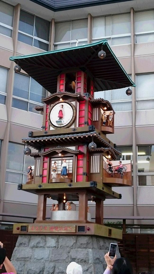 六時のカラクリ時計を見てから戻ります