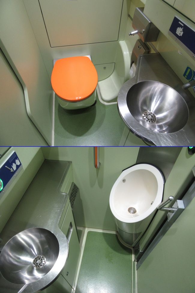 トイレには珍しく男性小用が併置されています。（初体験）