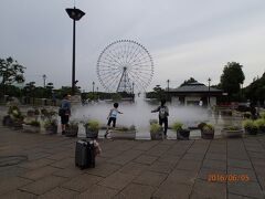 で、葛西臨海公園につきました。
霧の噴水？？が出てました