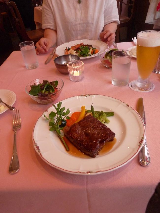 奮発して神戸牛のステーキを