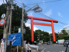 山麓からも見えた大鳥居