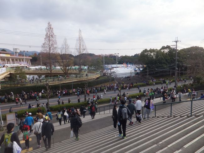 歩道橋を渡って階段を降ります。地味に足が痛くて寒暖を降りるのもちょっと難儀しました。