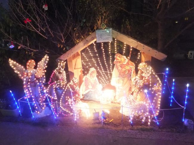 キリスト生誕を表したイルミネーション。