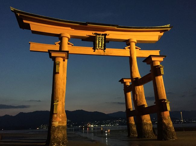 夕食後は鳥居まで行ってみました。