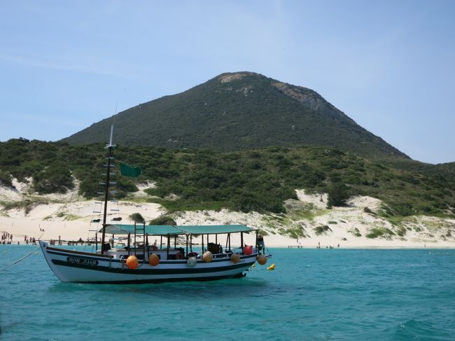 出港して３０分程度で、ファロウ海岸の沖合に到着します。