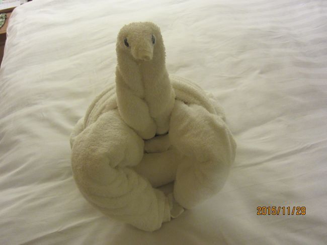 今日の、タオルアートです。