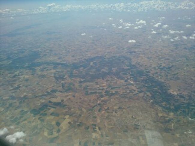 スペイン上空を通過中です。（順調です。）