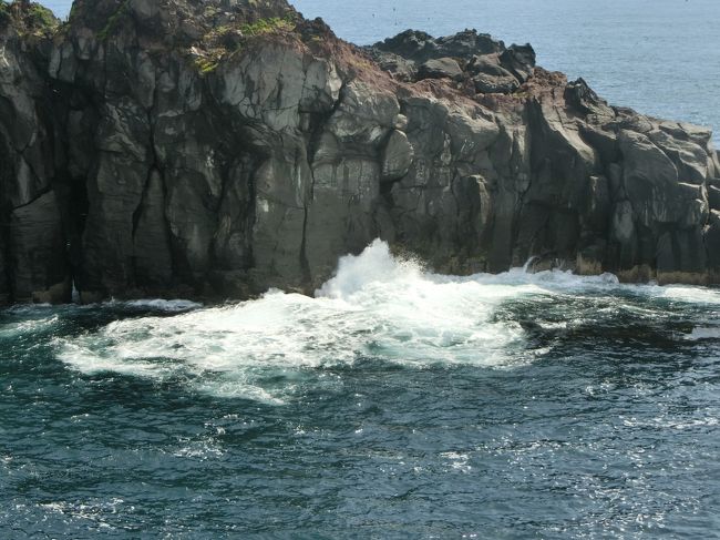 城ヶ崎海岸は、大室山が約4,000年前に噴火したとき溶岩が海に流れ出し、海の侵食作用で削られてできた、約9kmにわたる雄大な出入りの激しい溶岩岩石海岸です。