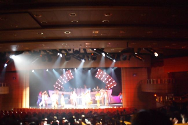 本格的なショーを楽しみます。<br />夜遅くまで船内のエンターテイメントを楽しみ、翌朝目が覚めると次の港。船旅ならではです。