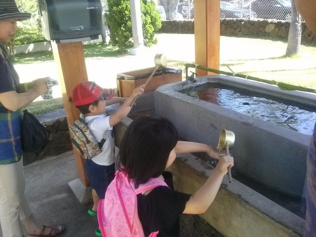 ５歳　長女、３歳　長男もちゃんと手を洗ってます。