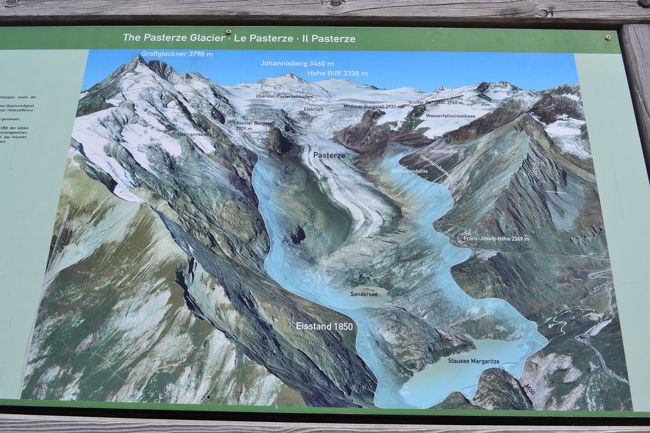 昔の写真では下の方まで氷河があります。