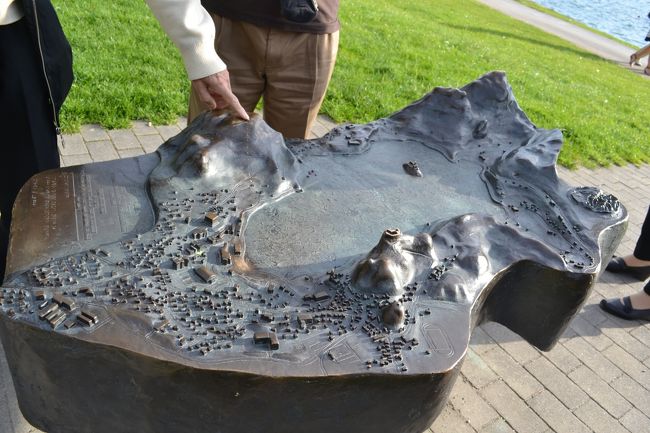 ブレッド湖周辺の立体地図です。