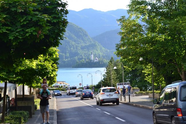 道路から見たブレッド湖。