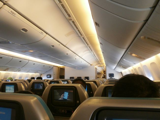 空席多少ありますが、満席のようです。<br /><br />ちびＤＳをやっていておとなしくしていました（ひと安心）<br /><br />小学校3年なので少しはおとなしくなったようです。<br /><br />4歳で初めての台湾2人旅では、飛行機の中飽きて大変でした。<br /><br />