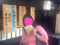 飛騨小町というお店の、飛騨牛コロッケ￥２００

朝はバイキング、そのあとソフトクリームも食べたので

お昼はこれでいいか。

すご〜く美味しかった。ちゃんと牛の味がする。