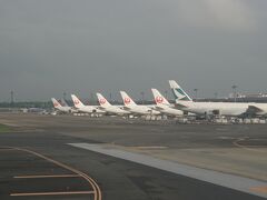 17:30頃　成田空港に到着しました。

自分の国の飛行機がいっぱい(*^^*)