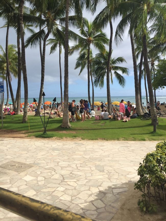 ロイヤルハワイアンの2階HISに行って、トローリーのチケット取りに行ってアラモアナショッピングセンターに行きます