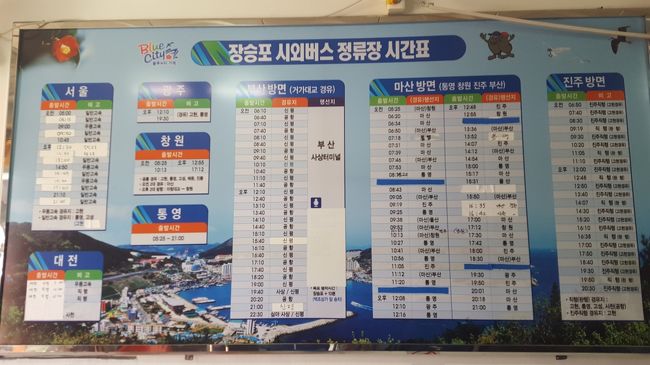 ジャンスンポバスターミナル到着！<br />ターミナルと言っても他のところとは全然違ってこの時刻表があるところだけが待合室で、席は10人ちょっと座るかな？くらいのかなりディープなとこ！