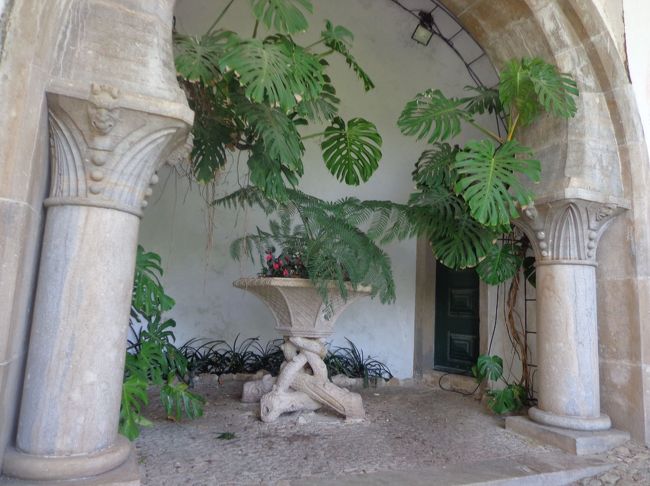 燃えるような暑さの中、バス停からペーナ宮殿まで坂を上がります