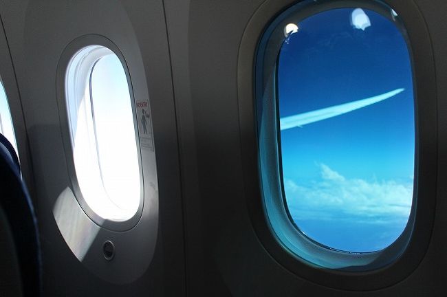 ＡＮＡの機材は新しいものでした。<br />日よけがシェードではなく色が変わって太陽を遮るものになっているんですね。<br />５泊６日の我が家の夏休み旅も終了、海外に行くよりはかなりお安くキレイな海を堪能した旅だったと思います。現在旅の総費用を集計中。<br /><br />これから羽田前泊編、お土産編、カメラマンになった次男編を作成予定です。<br />よろしかったら、そちらもご覧いただけると嬉しいです。<br />長編にお付き合いいただきありがとうございました。