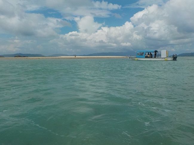 午後はかりほー商店主催の幻の島に行くツアーに参加。<br />１３：１５にターミナルにお迎えのはずでしたが、あれ？<br />かりほー商店に電話してみると午前中にトラブルが起きたとか。<br />待ちましょうね。<br />幻の島で撮った写真は新城海岸同様データが飛んでしまいまして＞＜（泣）。。。<br />これが唯一の幻の島の写真。<br /><br />【感想】<br />思っていたのと違って、あまりキレイではなくて。ハテノ浜のような感じを想像していたけれどかなり違ってました。<br />