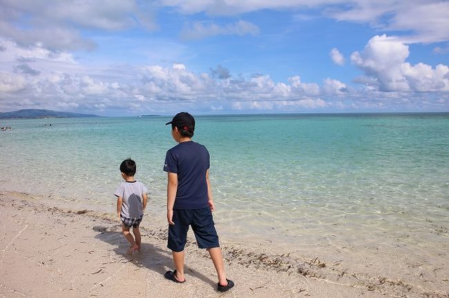 次男は水着で泳ぎたいと言っていたのですが、午後からシュノーケリングツアーだから諦めてもらうことに。<br />もう１時間経ってしまいました。<br />延長はすることなく、オススメのかき氷屋さんまで送ってもらいました。