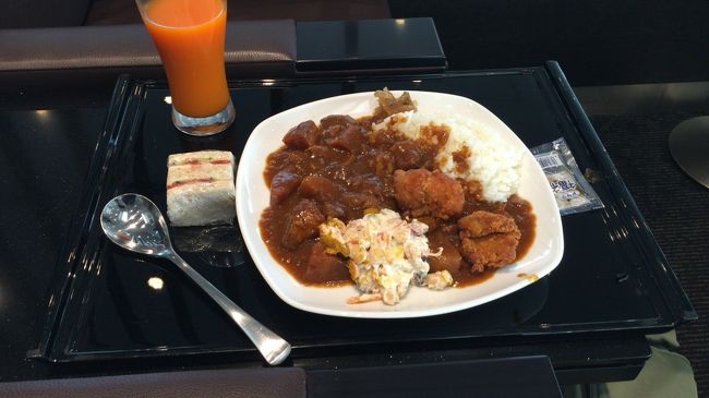 し・か・し、食事は大したコト無い！！！(っ｀Д´)っ<br />当初の目的だった『ＡＮＡカレーは美味しくないのか？』を検証！<br />答え：普通・・・ＪＡＬカレーより旨いかどうか、食べた事ないのでわかりません(´･д･｀) <br />はい、コレでラウンジの楽しみ終了。<br />せやけど、用意してる食事がこのレベルやったら、ラウンジ入る必要性無いな。<br />（お酒を飲まれる方はそれなりにタダ酒飲めるから良いかも）