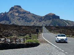 大きな木が無くなって、背の低い植物が生えるむき出しの岩山ばかりになると、テイデ国立公園。

この景色、アイスランドの溶岩原に似ているね。