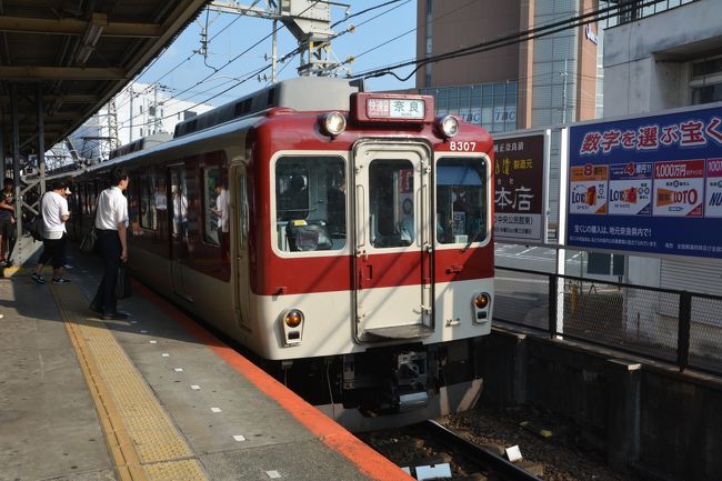 西大寺から奈良行の列車に乗り換えます。