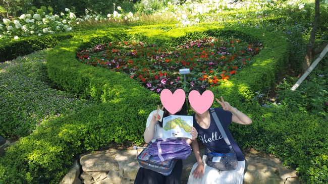 入ってすぐにハートの園芸