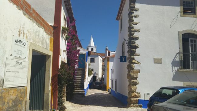 白い壁に映えているブルーとイエローは、街の旗で使用されているカラーだそうです。