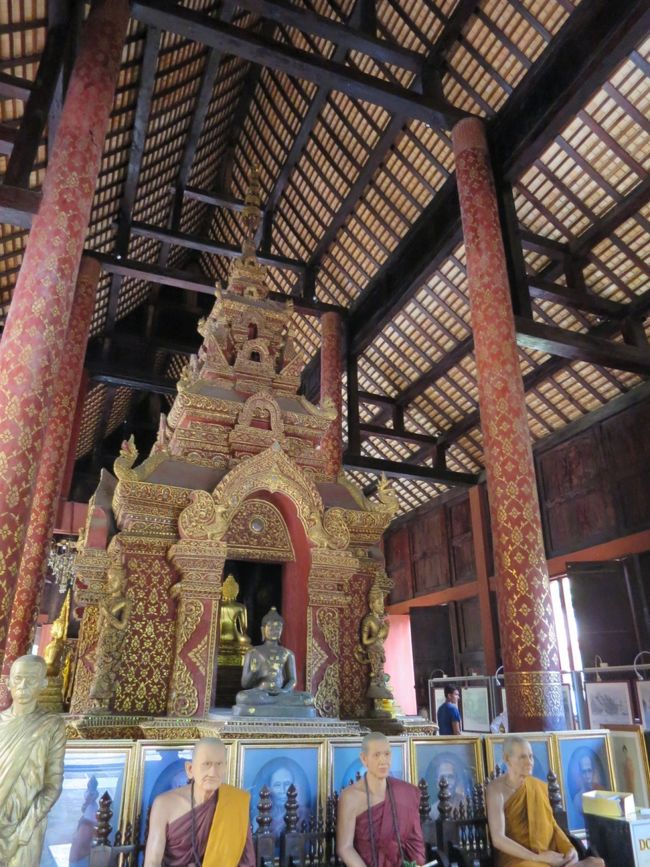風景画 タイ チエンマイの゙お寺 水彩画2枚もの あまく