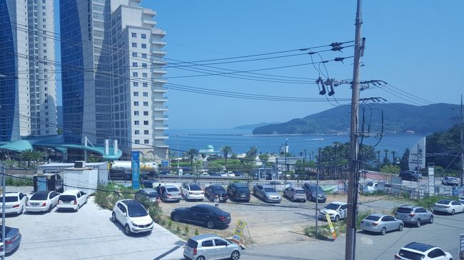 お店から開発中の大明リゾートが見えます。