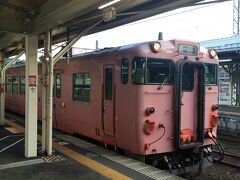 山陰本線　豊岡&#12316;浜坂間で乗った電車
ピンク色
