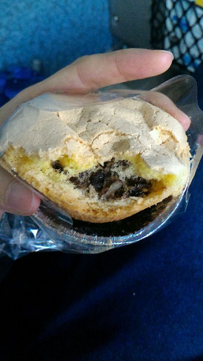 カップケーキみたいなのでした。<br />最初のケーキと似た味です。<br /><br />上の白いのはメレンゲでした。<br />下はスポンジで中にはレーズンとくるみがたっぷり。<br />甘さ控えめで美味しかった。<br /><br /><br />ほかの種類も食べて見たい。次回は初日に行ってホテルで食べるか…