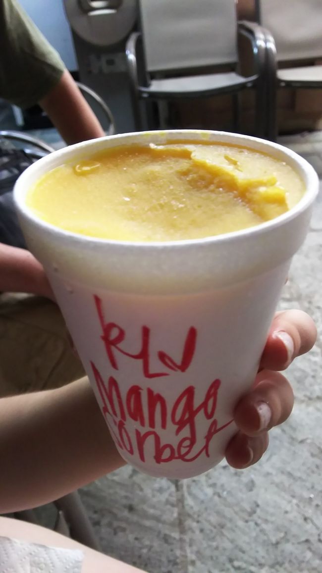 いやぁ 美味しいよ〜美味しい(*≧∀≦*)<br /><br />マンゴーソルベ！<br /><br />さっぱりしてるし、マンゴー感凄いし。<br /><br />何でもっと早く訪れなかったんだぁ〜