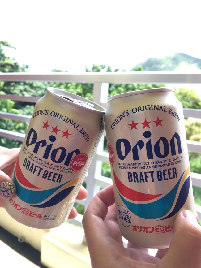 テラスで乾杯です。