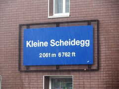 もっと標高が高い所に行ったら晴れてたりせんかな？

などと淡い期待の元、足も猛烈に痛いのでグリンデルワルドの街歩きはほとんどせず、ユングフラウ鉄道の出発駅でもあるクライネシャイデックへ。

でも、電車に乗っている間に雨ざーざー。
