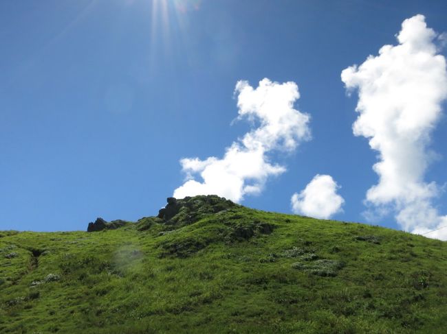 狭めの駐車場から頂上まではほんのちょっと。<br />そのちょっとが暑くて‥登れない自分。<br />夫だけ一人で登りました。<br />絶景だったそう。<br /><br />駐車場にはトイレがありました。