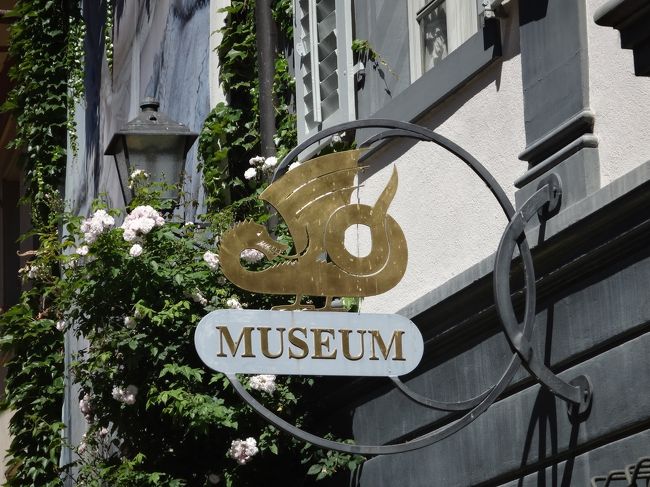 船が出るまでの少し時間、シュタイン・アム・ラインの街を散策。街中にはこんな看板や、