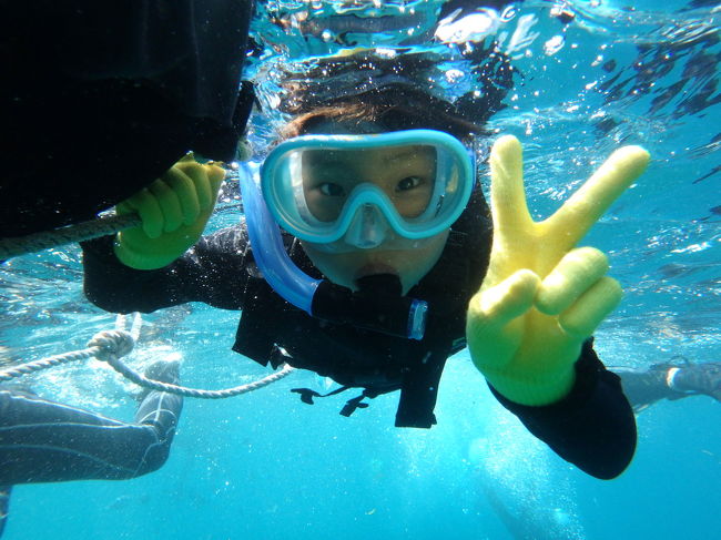 前回のシュノーケルが相当楽しかったみたいで。また出来て良かったね〜