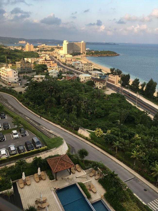 2016' 8月24日。2日目の朝で〜す。<br />恒例の朝起きたら外に出てビデオを回して写真を撮るから始める母です。<br />向こうに大きく見えている建物は去年宿泊したホテルモントレ沖縄。