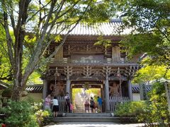 大聖院の仁王門まで、厳島神社から５分くらいだろうか。
緑の中の参門が厳島神社とはまた違った美しさだ。